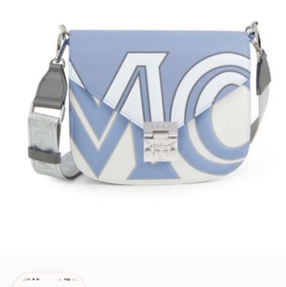 MCM patricia CalfskinContrast Logo Crossbody